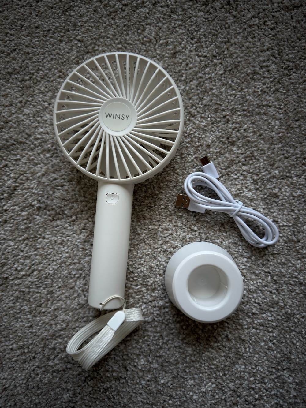 Winsy Portable Handheld Fan in Off-White